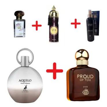 Maison Alhambra Aquilo Pour Homme + Fragrance World Proud of You Oud + My Perfumes Soul Mate + Otoori Musk + Otoori Jameela
